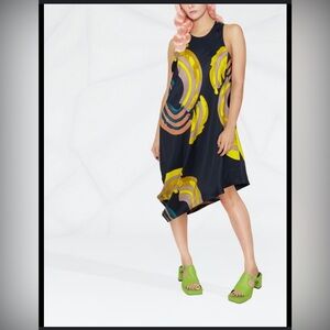 ISSEY MIYAKE - “Swimming” Asymmetrical Midi Dress - 2022 line - Authenticated!